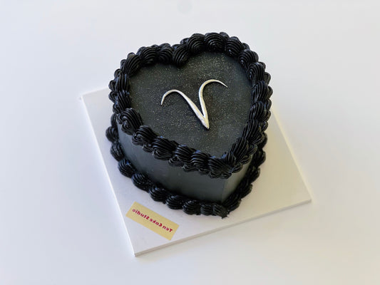 Midnight Ram Heart Cake