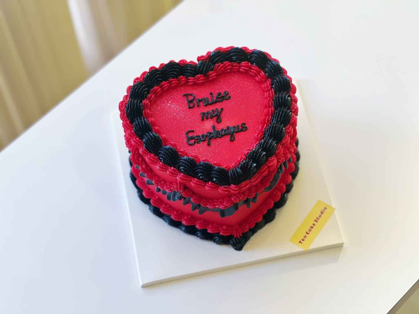 Velvet Noir Heart Cake