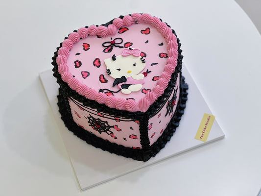 Hell’s Kitty Heart Cake