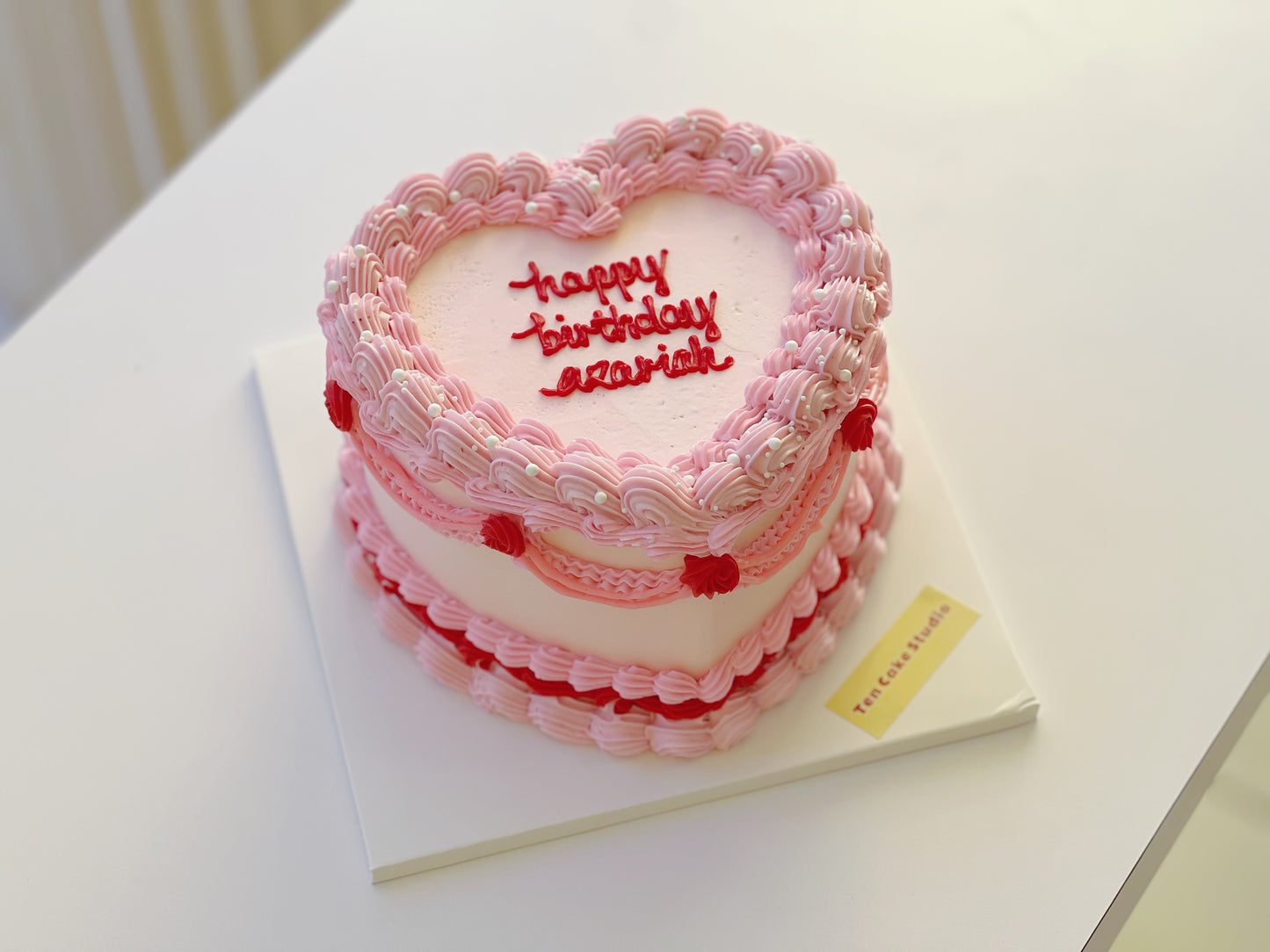 Blushing Beauty Heart Cake