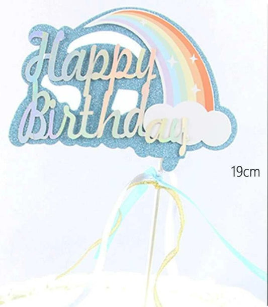 Rainbow Happy Birthday Topper