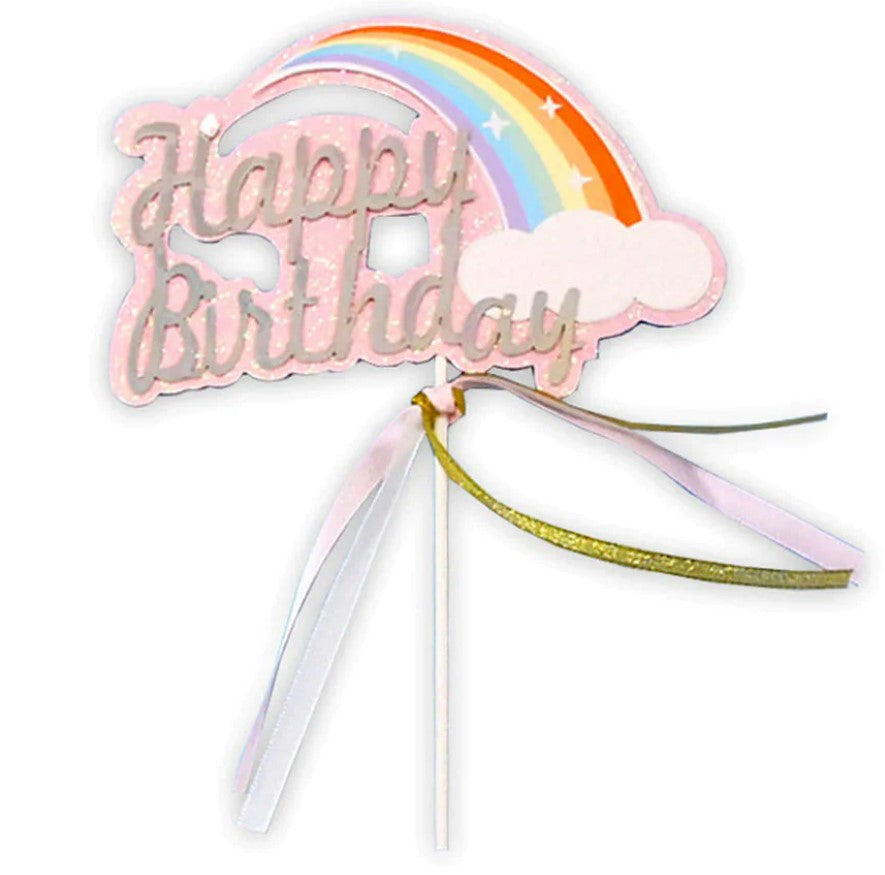 Rainbow Happy Birthday Topper