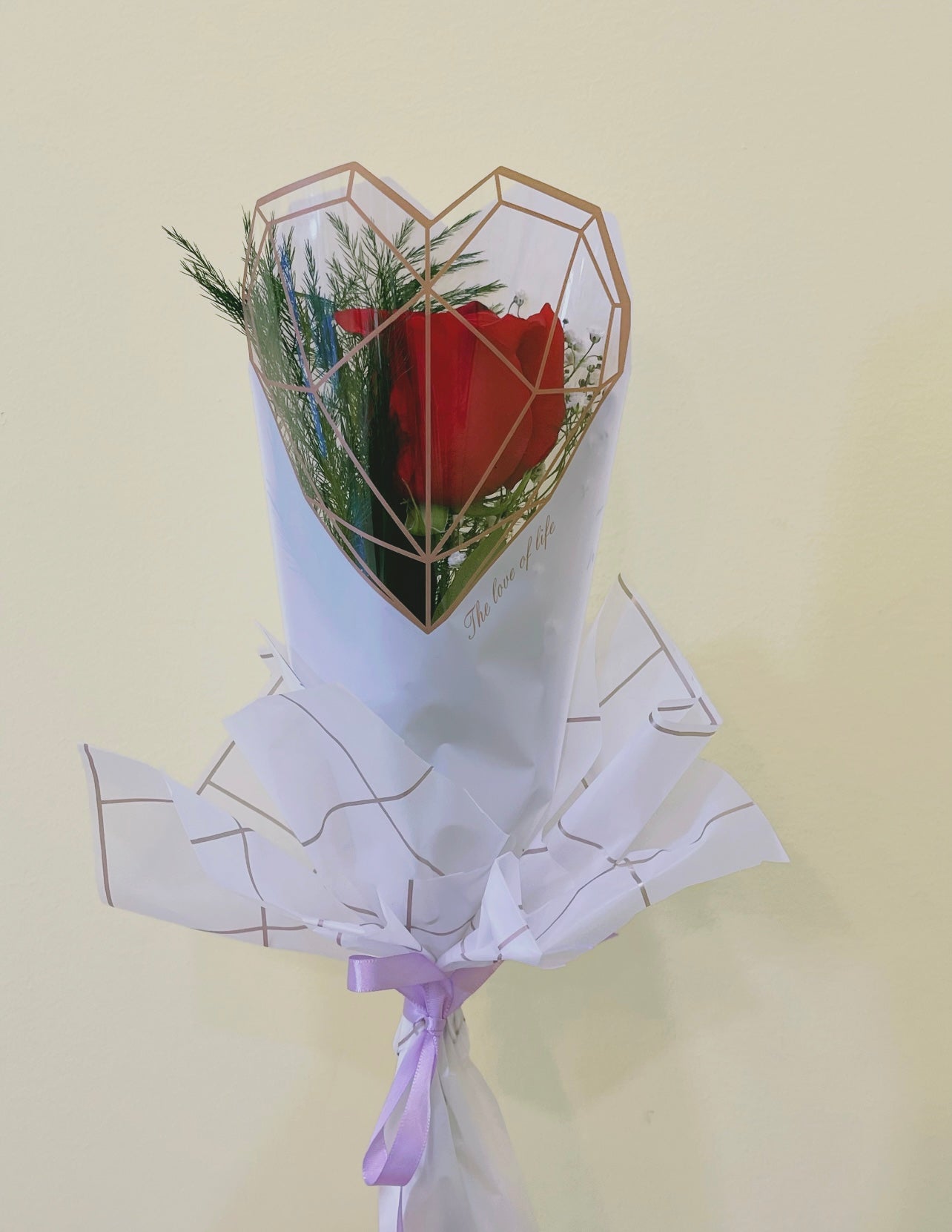 Single Rose Flower (White)